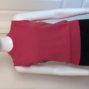 J. Crew Cotton Sweater Sleeveless SzM Red-tone EUC